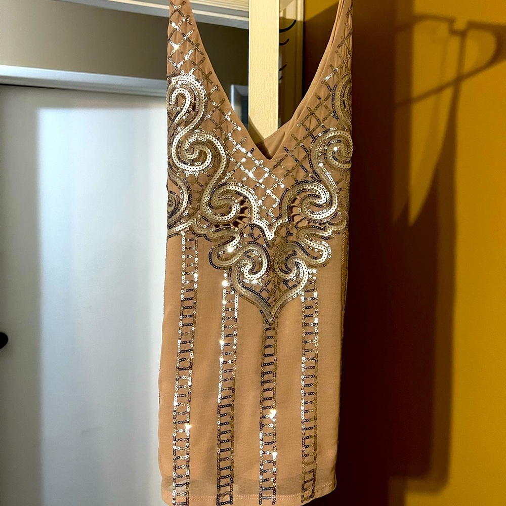Express sparkly open back tank top!! Size: XS
